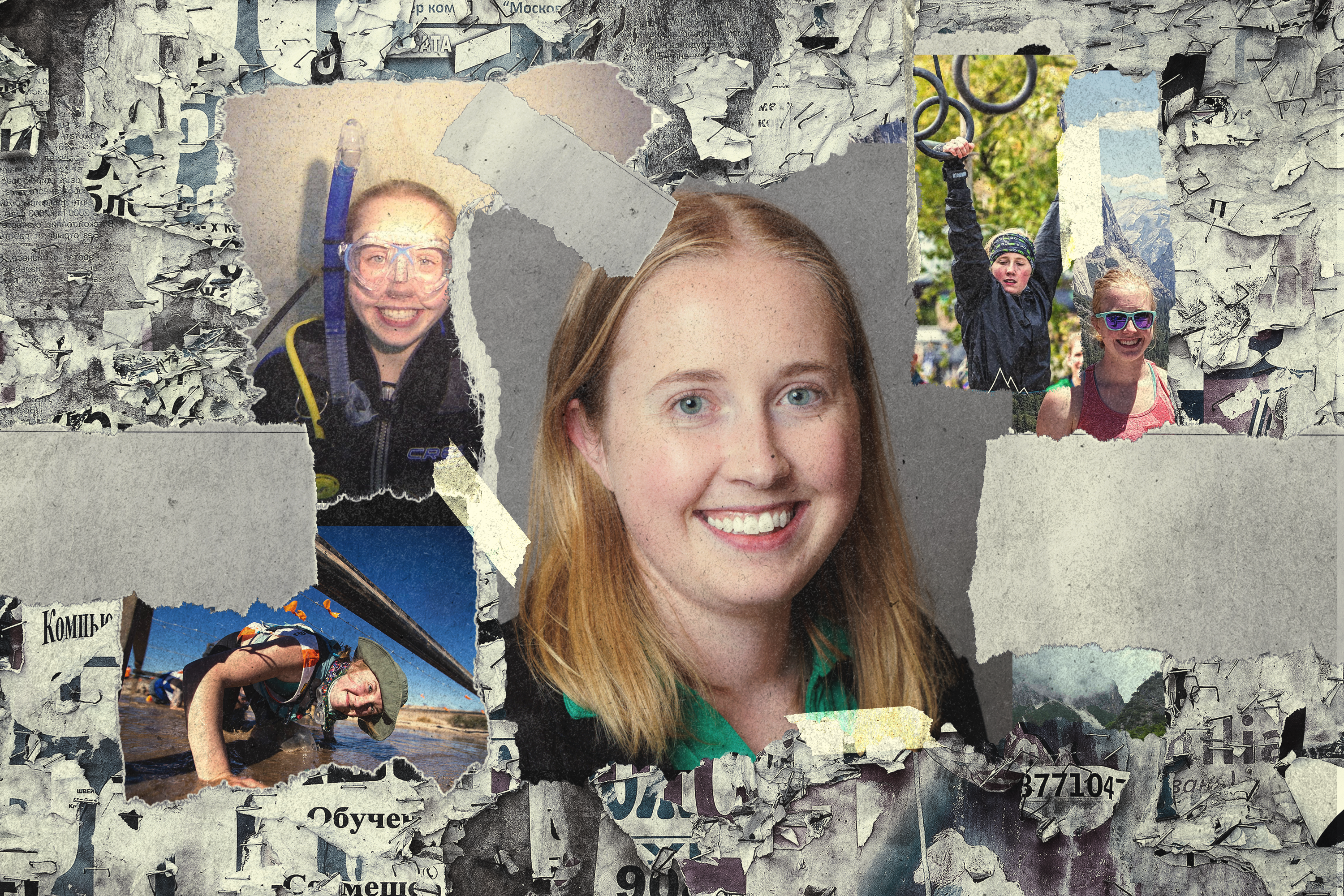 collage of different pictures of claire